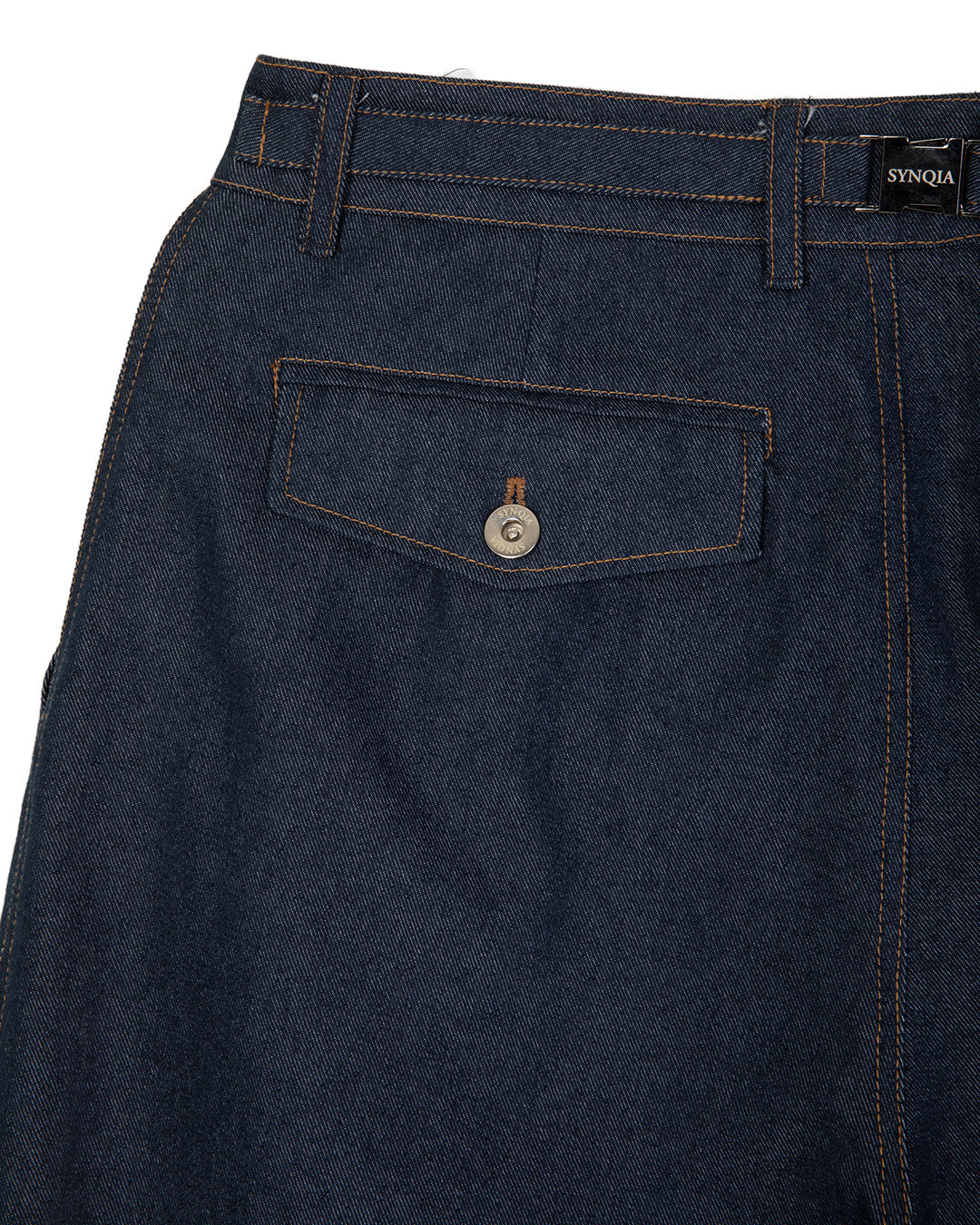 FIREMAN CLASP TWO-TUCK PANTS -BLUE