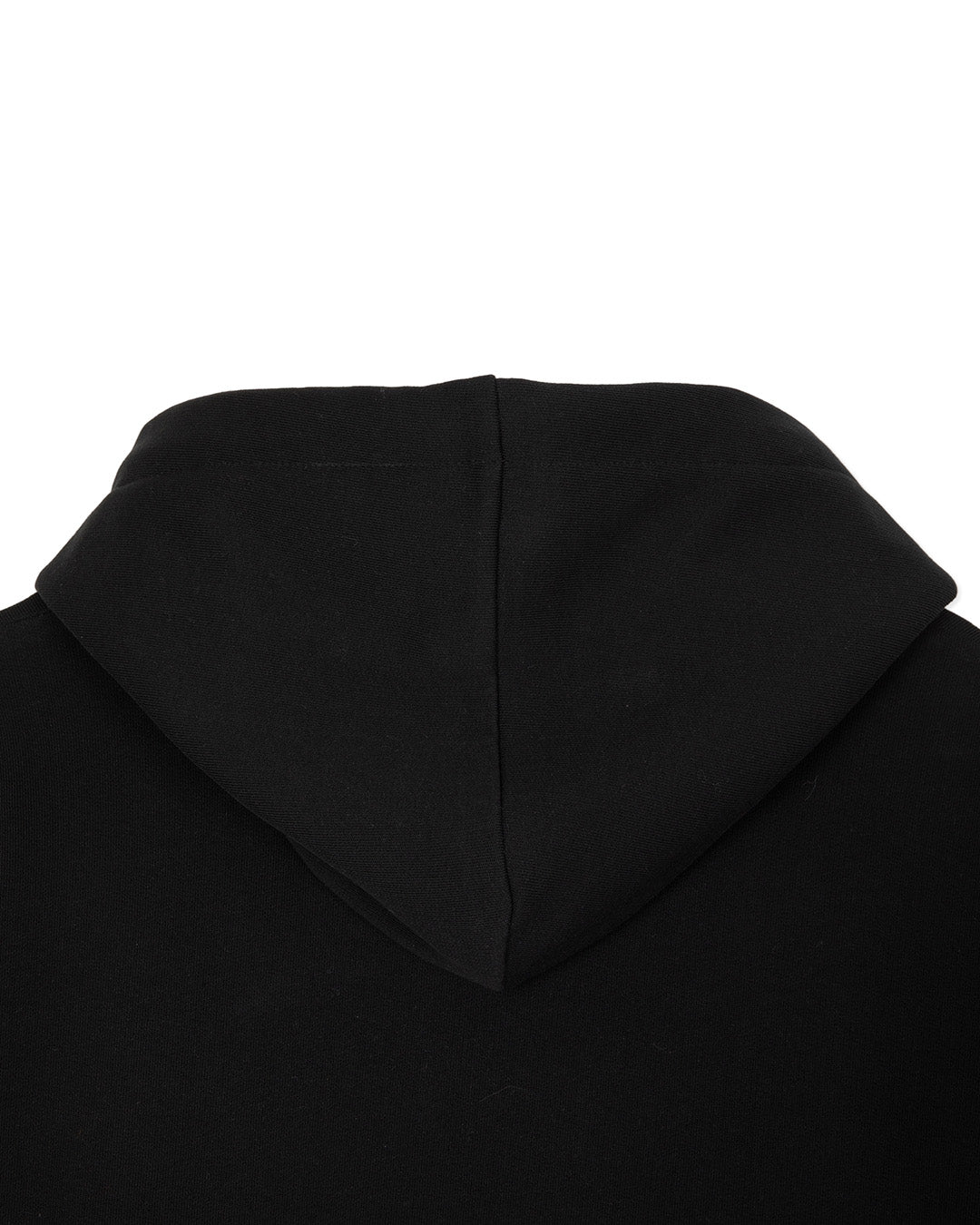 FIREMAN CLASP UNBALANCED HOODIE -BLACK