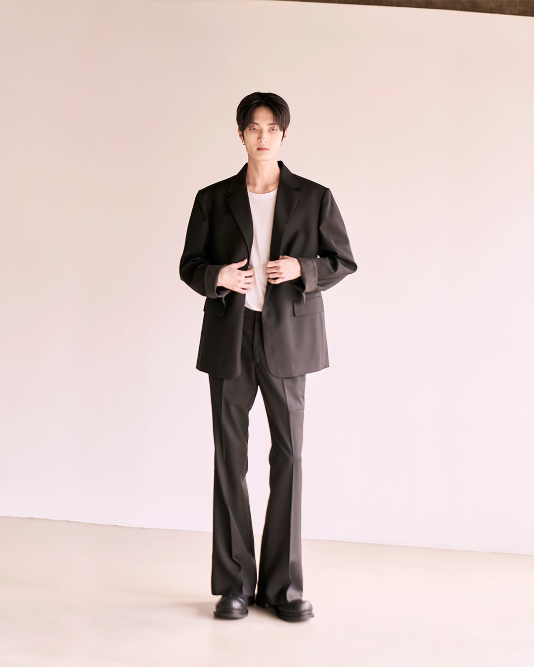 Choke Pocket Wool Flare Slacks_Khaki Brown