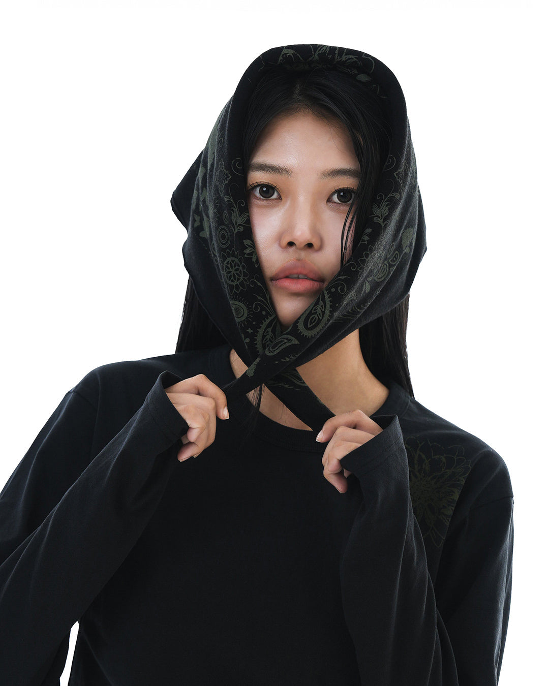 Cozy Bandana Muffler_Black