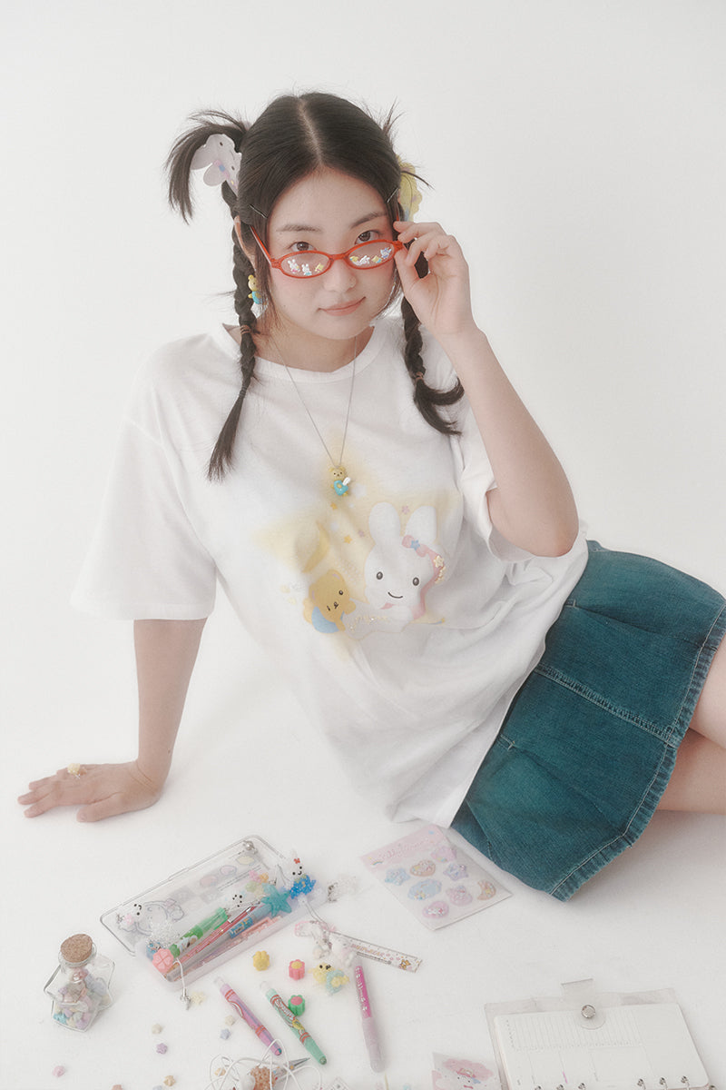 [X YOUNGART] Star KIDDY&JINI Beaded T-Shirt