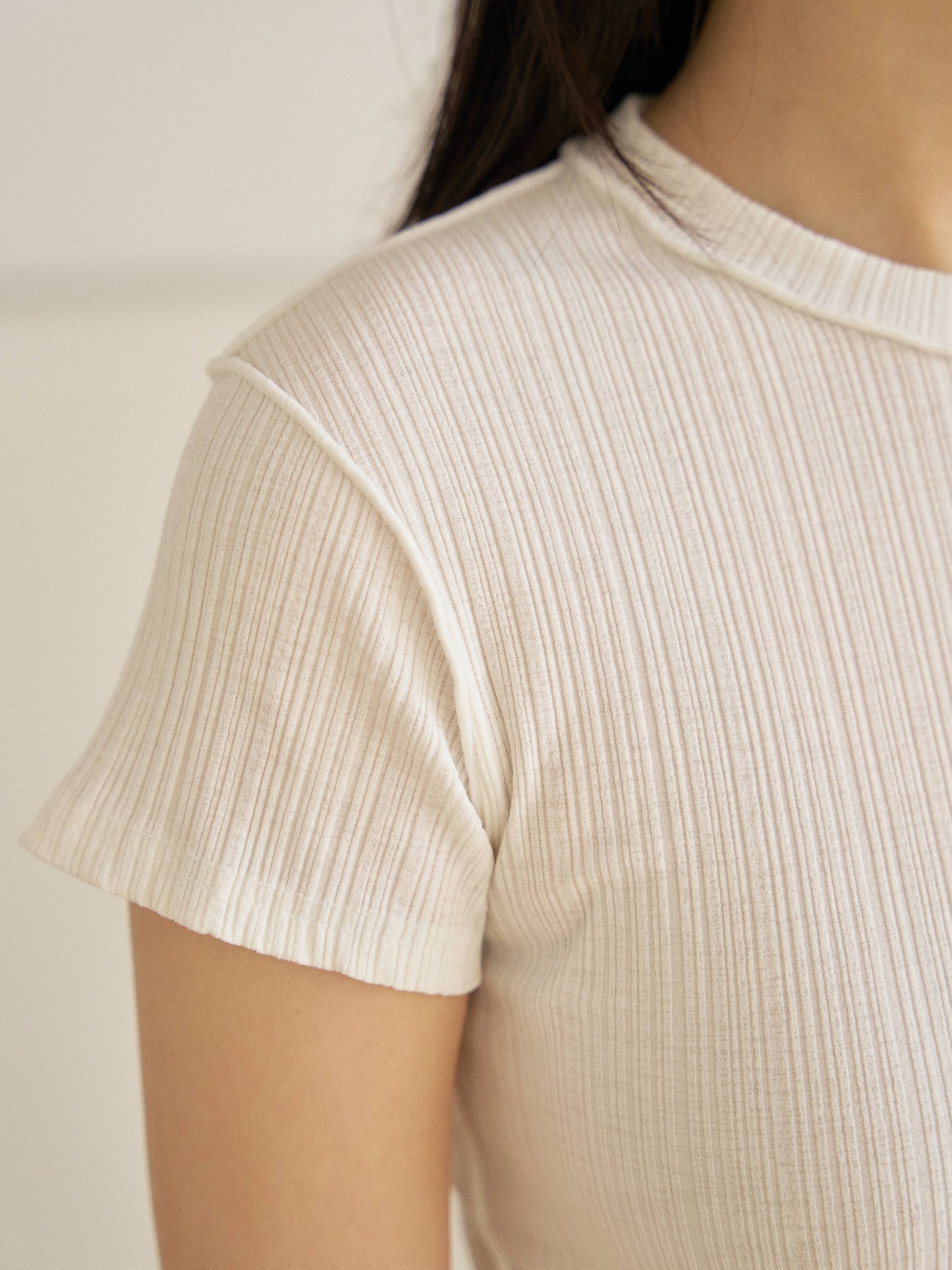 Wave Ribbed Short Sleeve