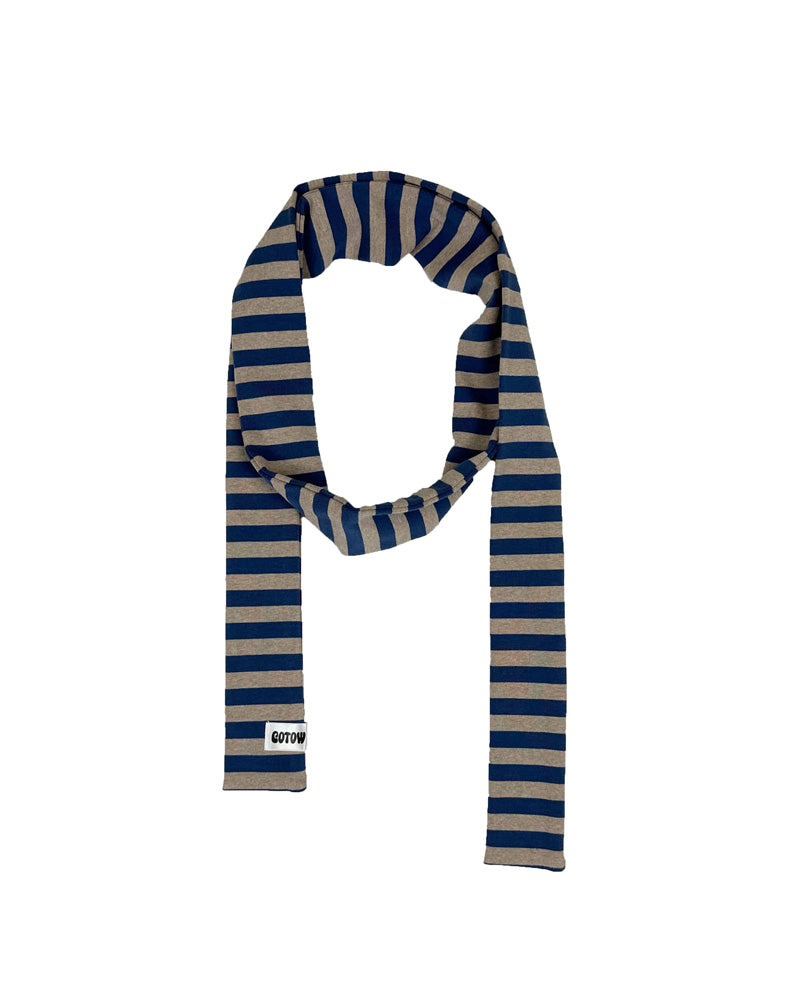 Stripe muffler -BEIGE