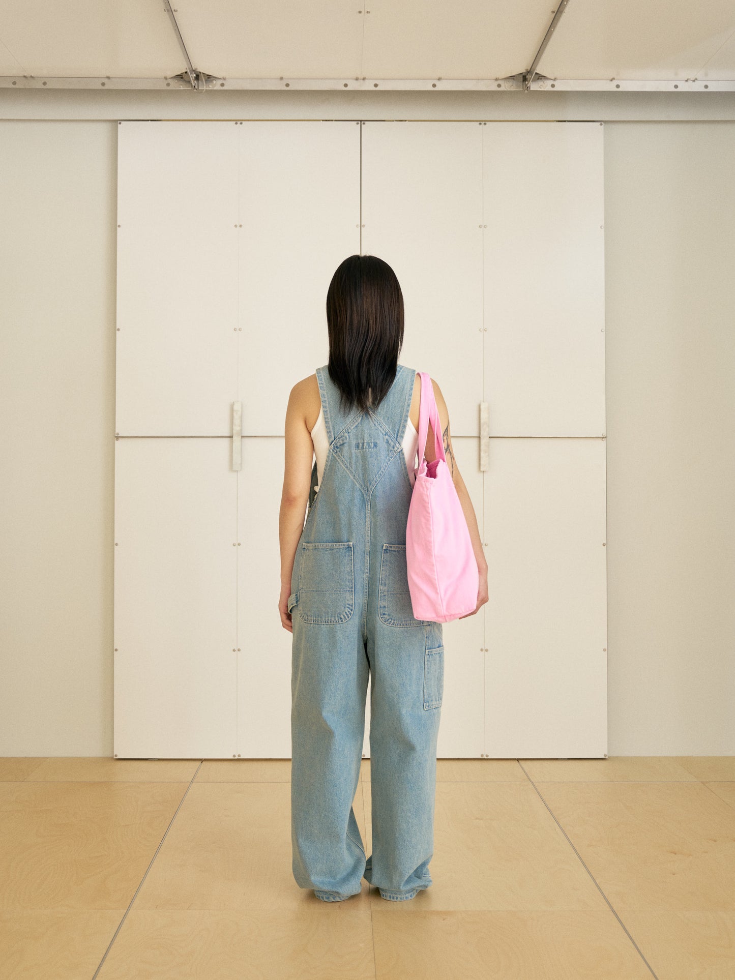 Pigment Lettering Shoulder Bag - Pink