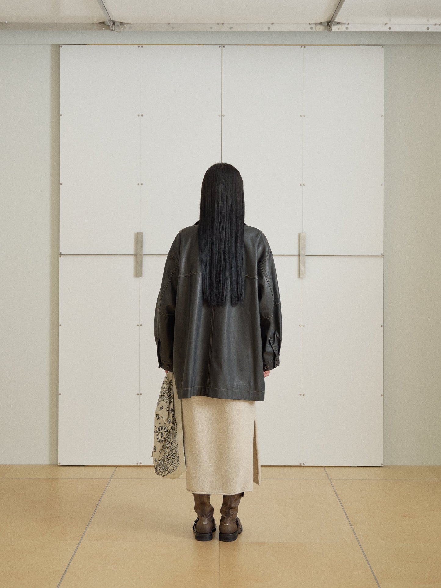 Pigment Square Bag-Beige