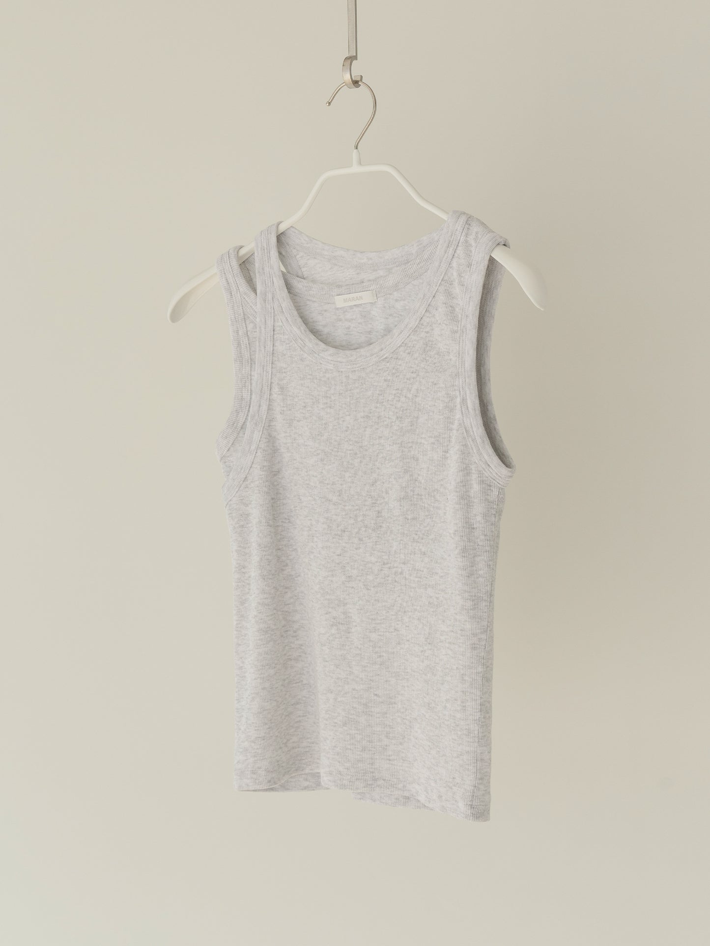 Mei Ribbed Sleeveles-GRAY