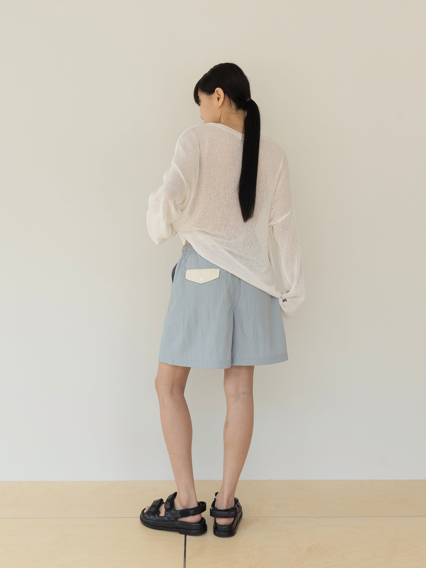 Liptop Harlf Pants-BLUE