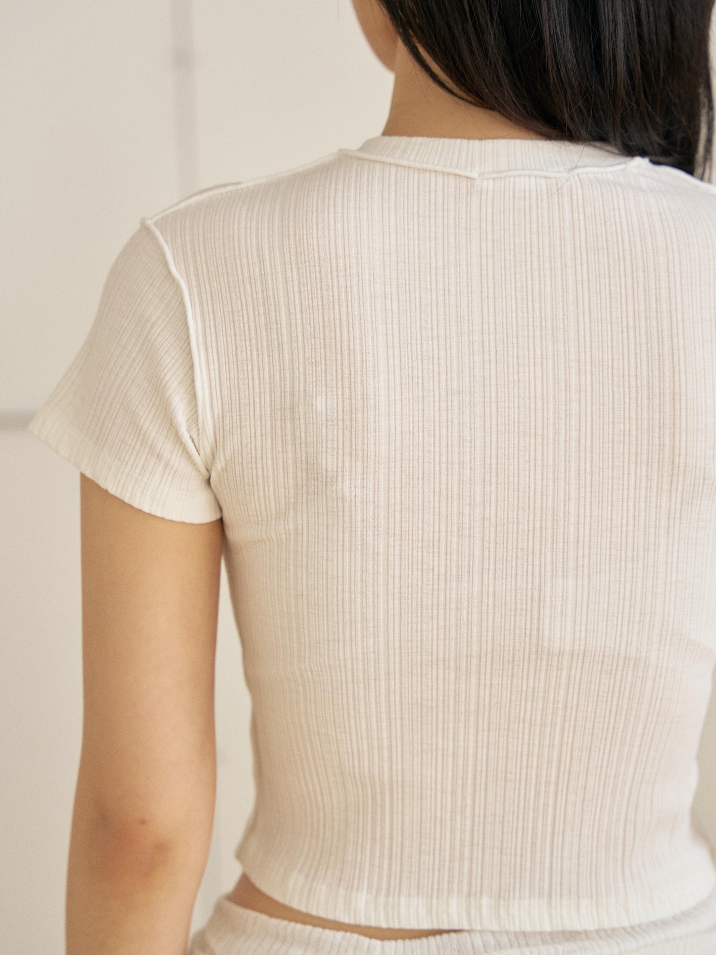 Wave Ribbed Short Sleeve