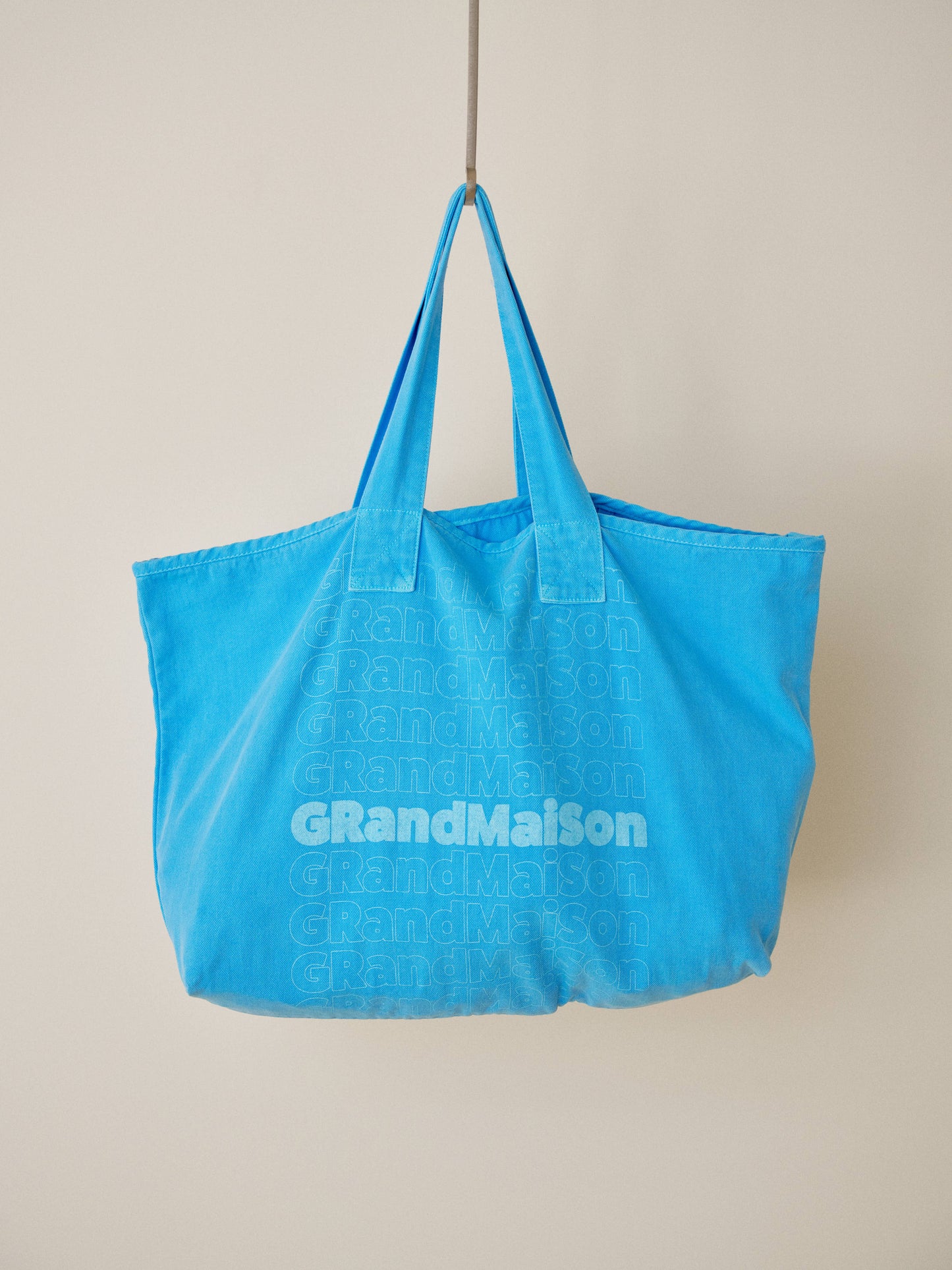 Pigment Lettering Shoulder Bag - Blue