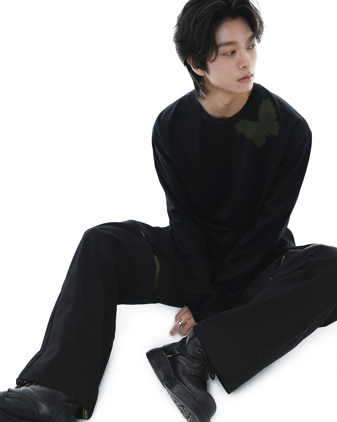 Butterfly Crop Long Sleeve_Black