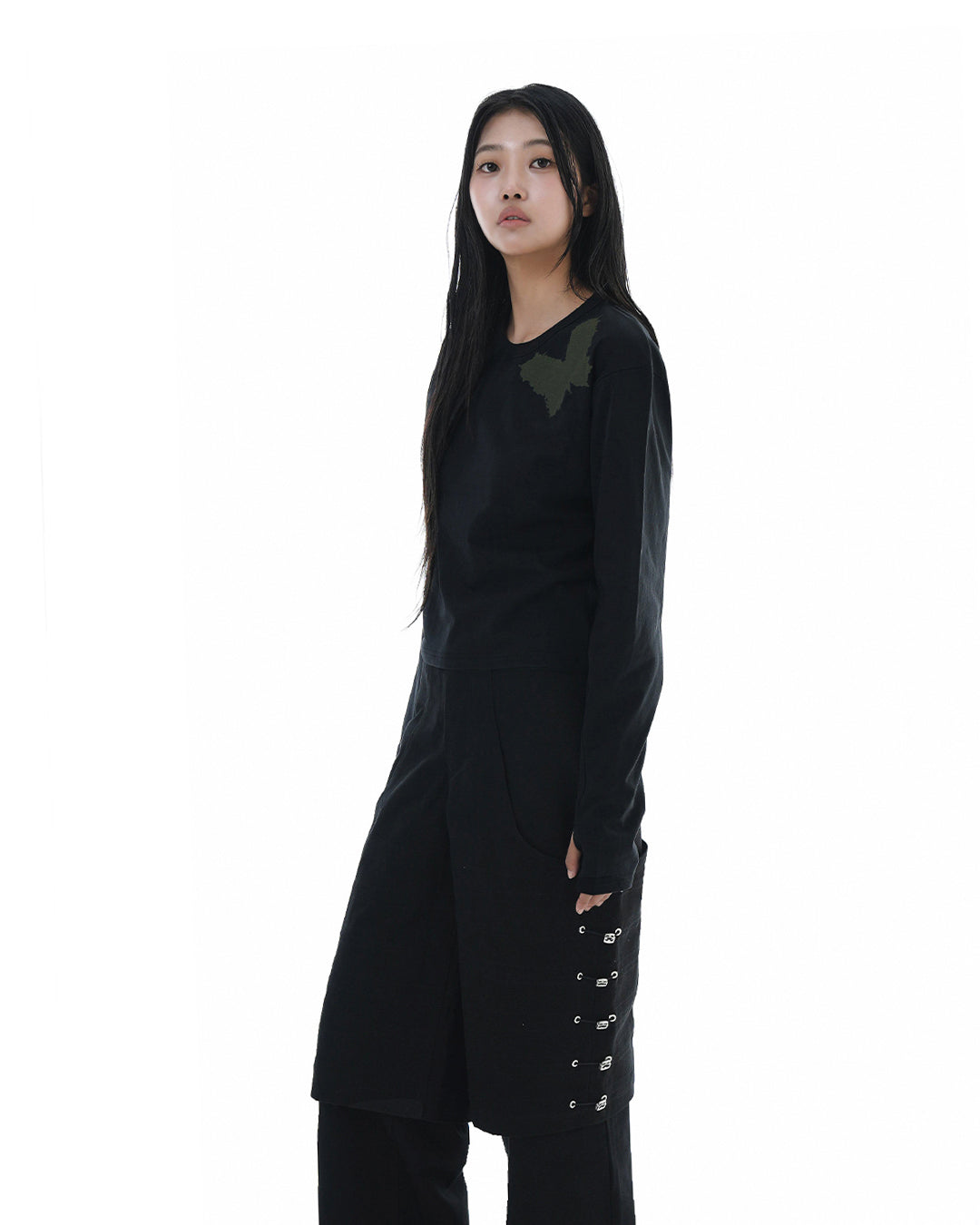 Butterfly Crop Long Sleeve_Black