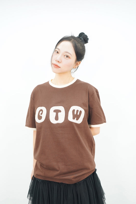 BOX IN CTW RINGER TEE -Brown