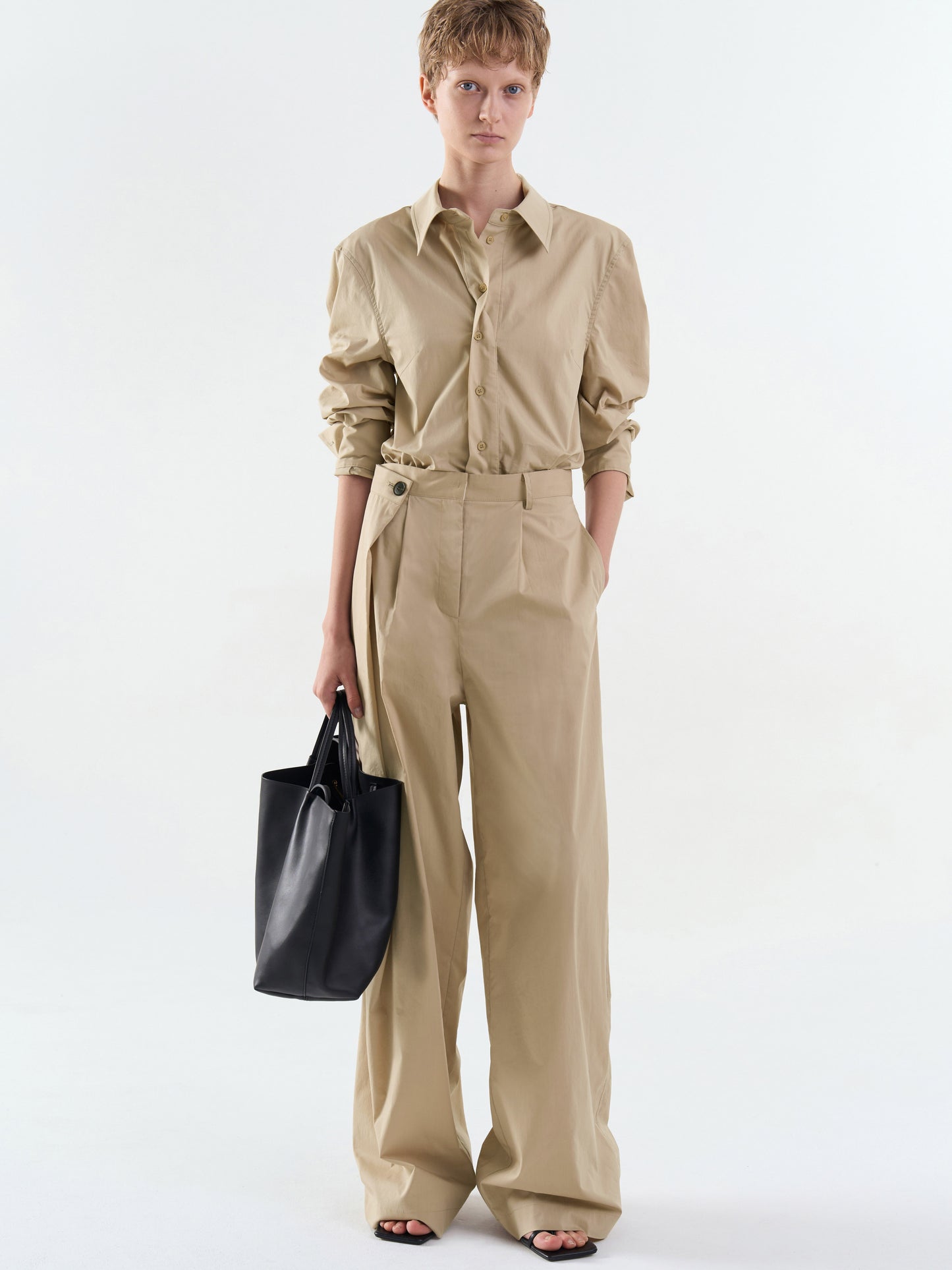 【MAGJAY】[Plubi] Unbalanced Flap Trousers