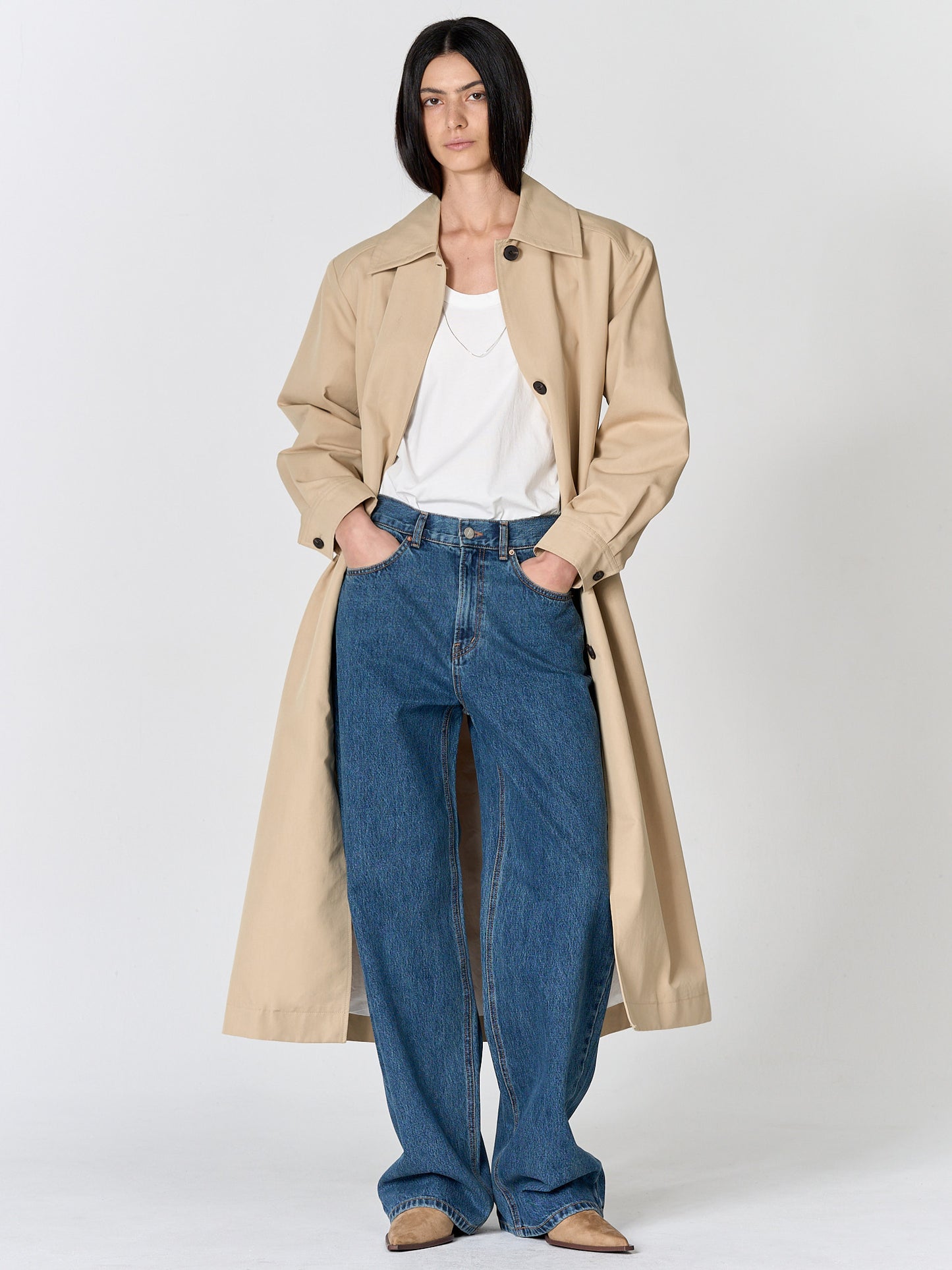 【MAGJAY】Silket U-Neck T-Shirt