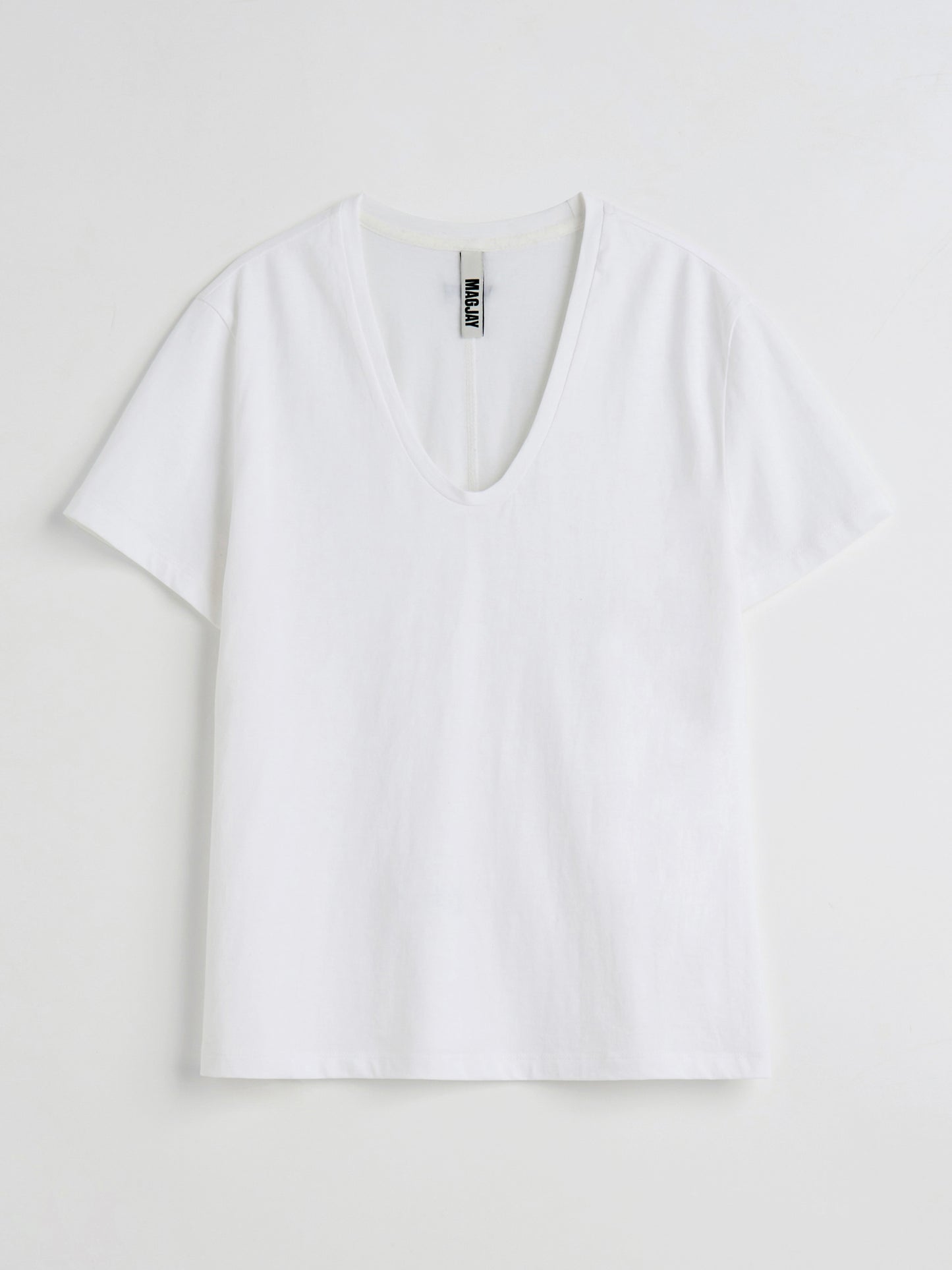 【MAGJAY】Soft cotton u-neck t-shirt