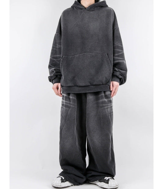 Brush-Washed Sweat Set Up – Charcoal