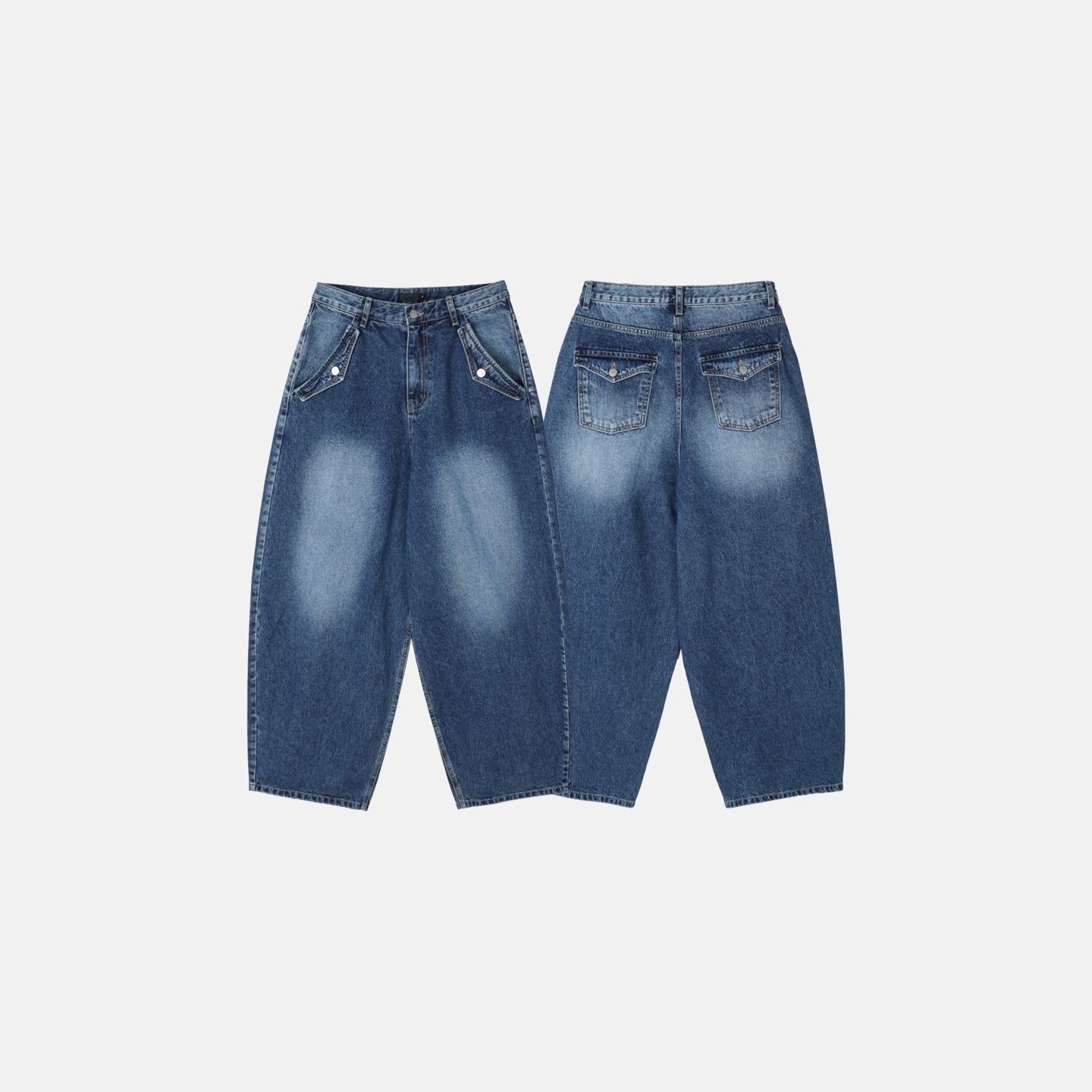 Balloon Wide Denim Pants