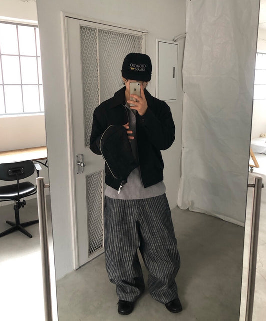 Pinstripe Wide Pants