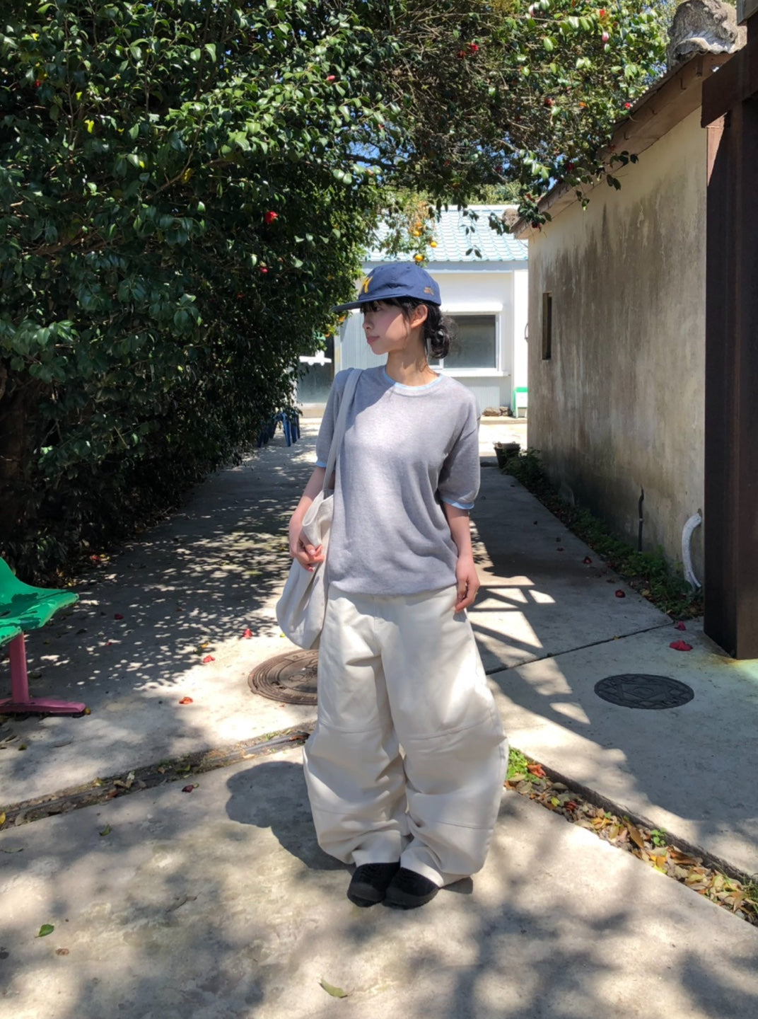 Seamline Balloon Cotton Pants