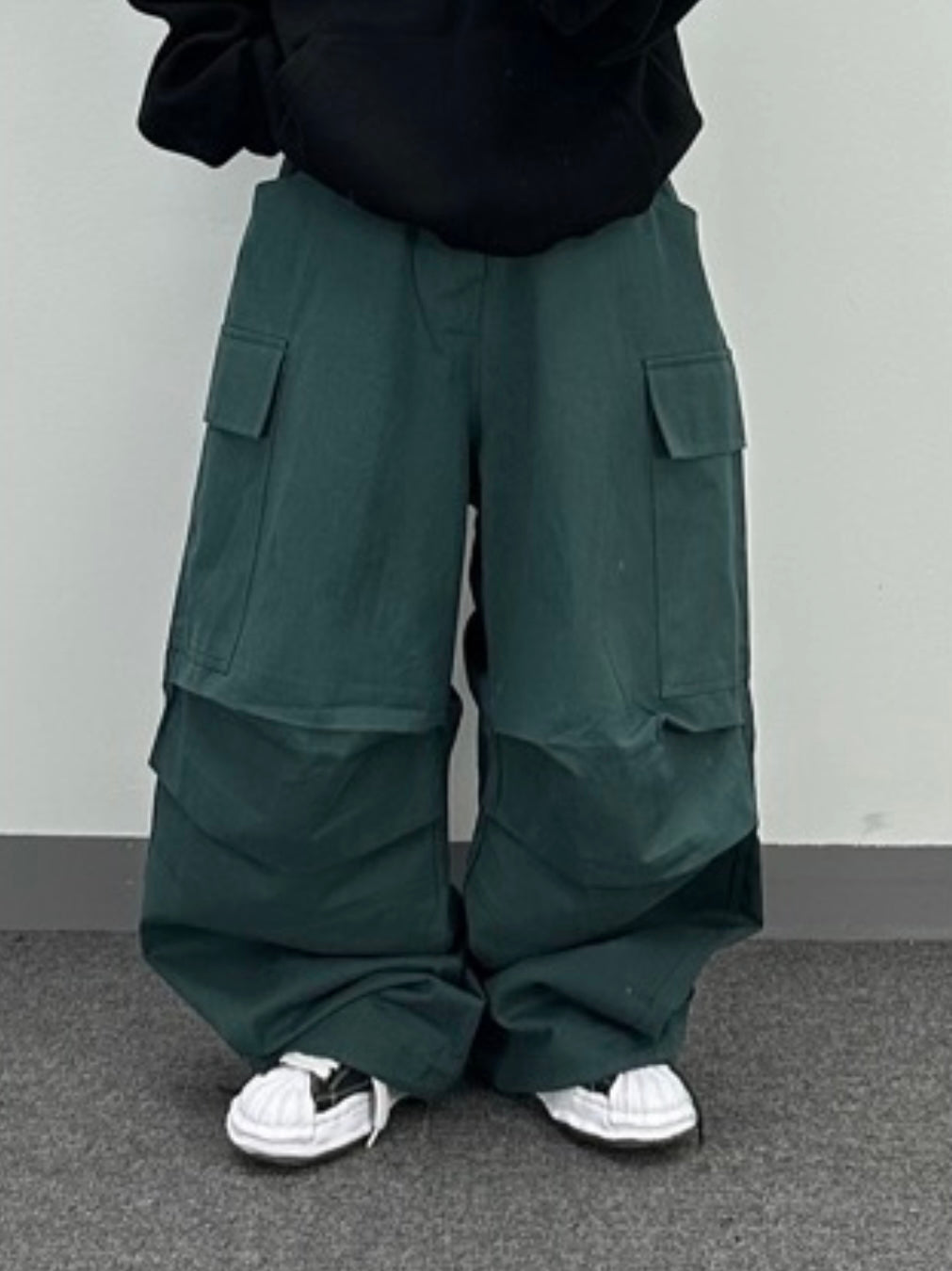 Layered Cargo Wide Pants