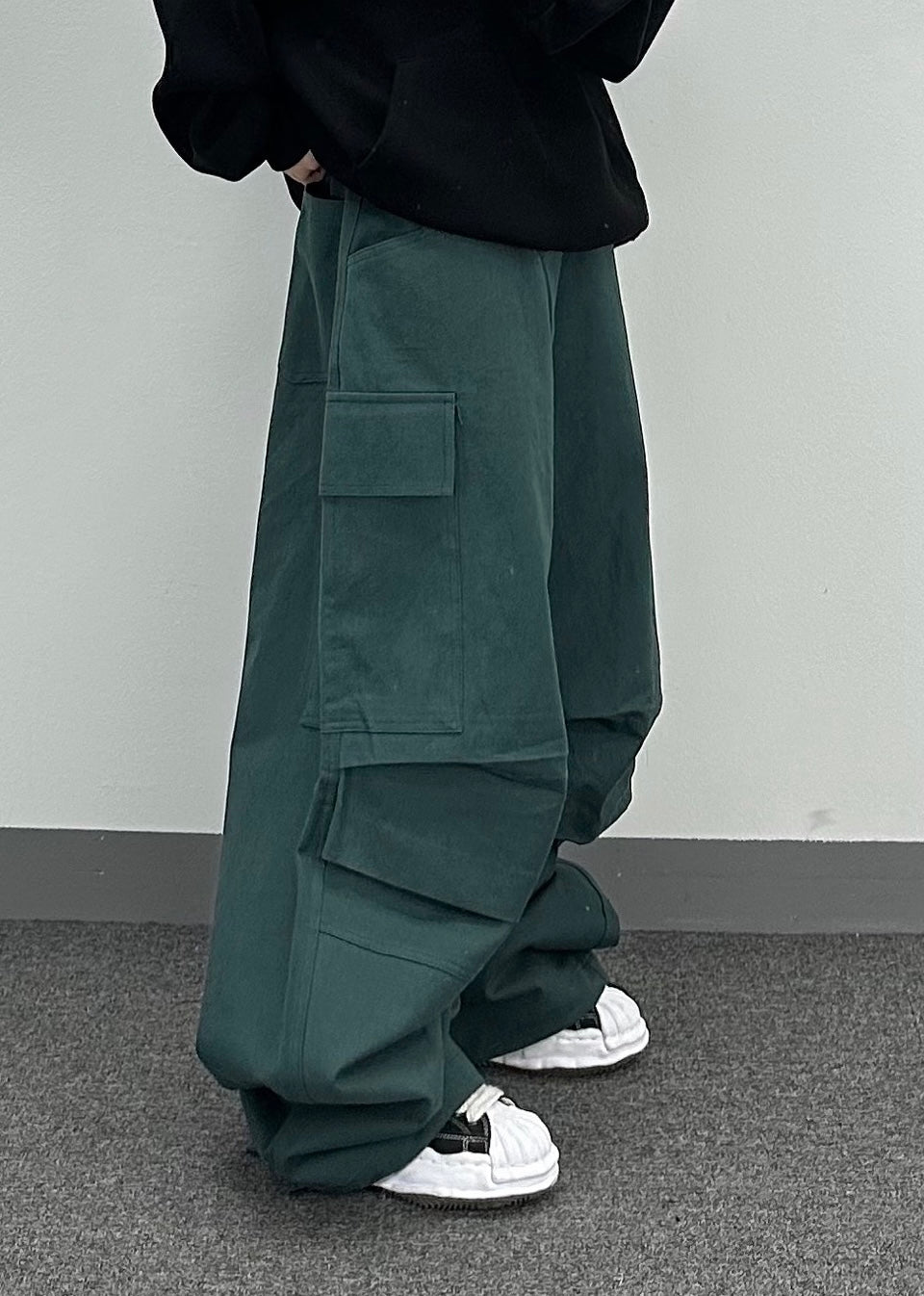 Layered Cargo Wide Pants