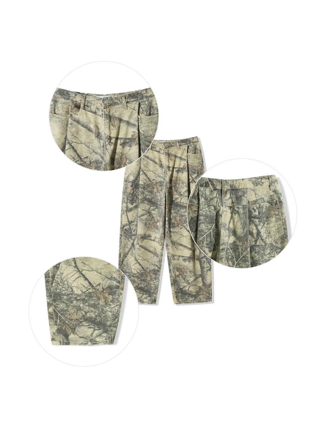 Real Tree Pattern Wide Pants