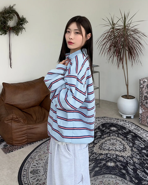 STRIPED RUGBY POLO SHIRT