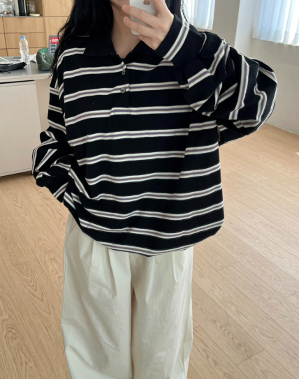 STRIPED RUGBY POLO SHIRT