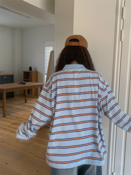 STRIPED RUGBY POLO SHIRT