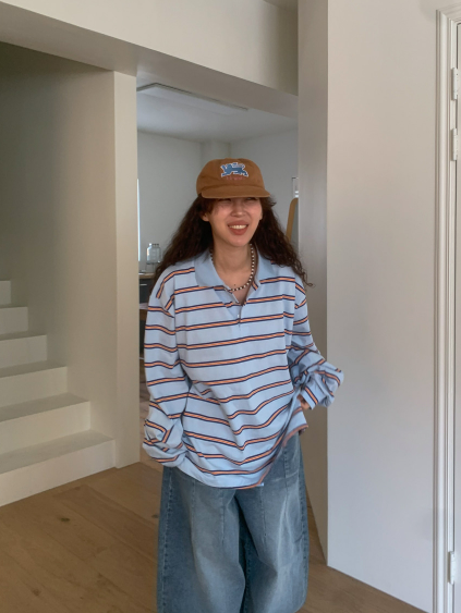 STRIPED RUGBY POLO SHIRT