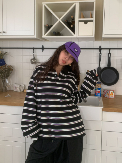 STRIPED RUGBY POLO SHIRT