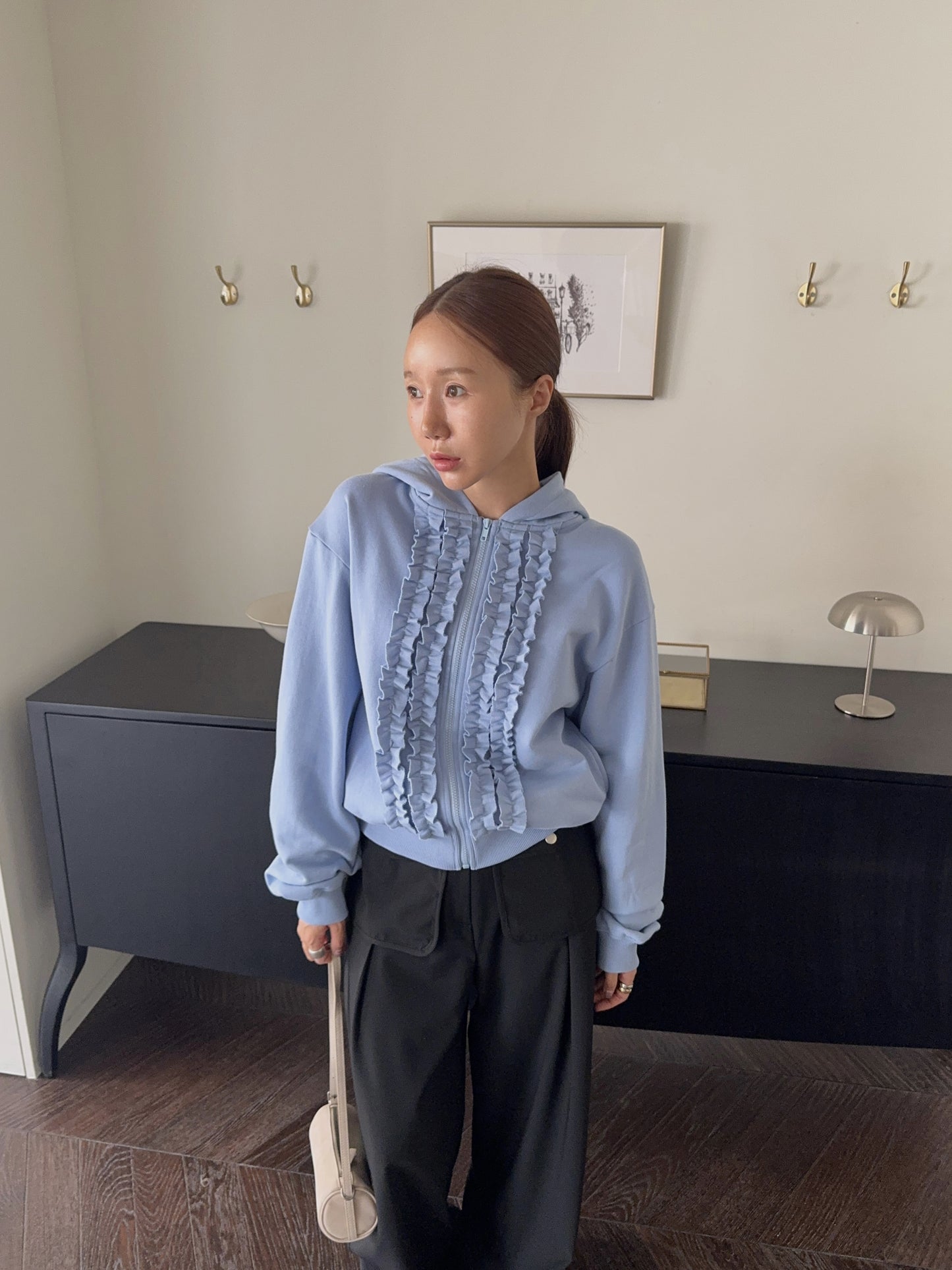 Frill Hoody jumper ( 3color )