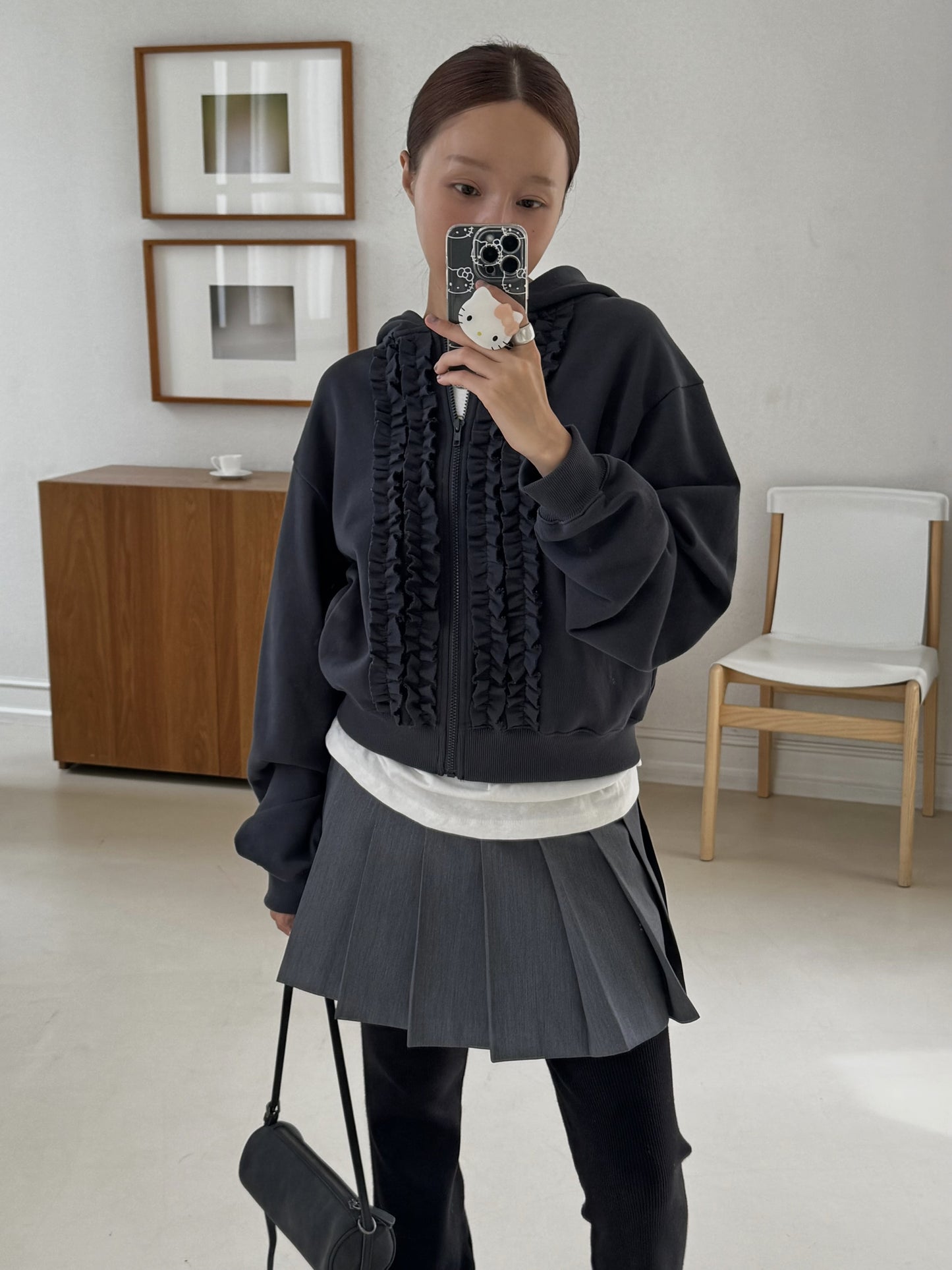 Frill Hoody jumper ( 3color )