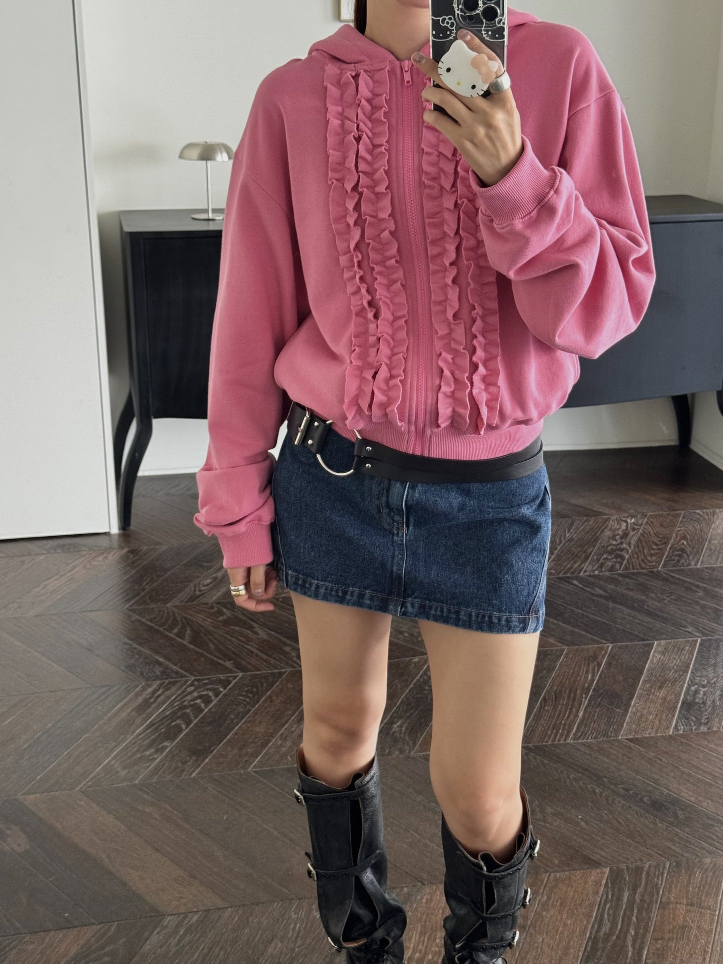 Frill Hoody jumper ( 3color )