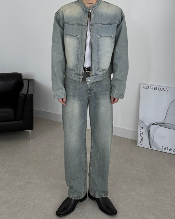 Faded Sage Denim Set-up