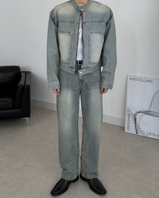 Faded Sage Denim Set-up