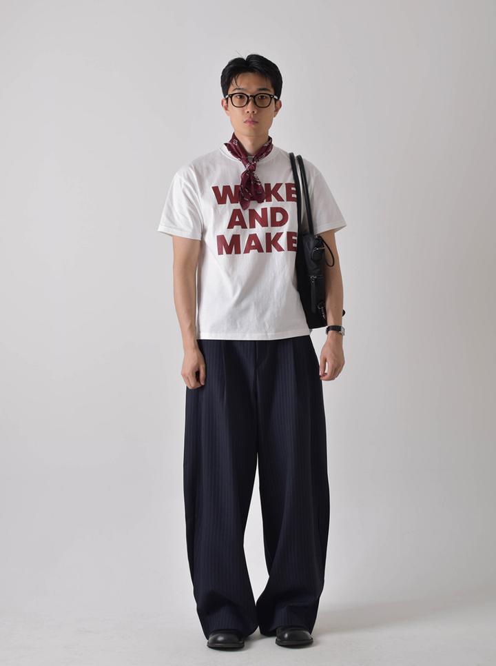 LUEN STRIPE WIDE TROUSERS