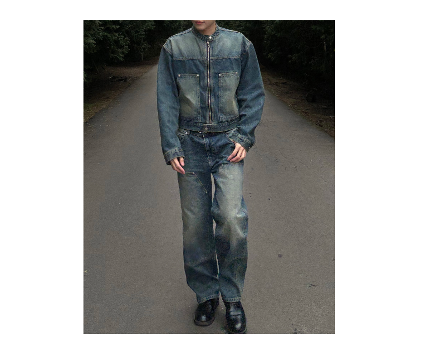 Utility Fade Denim Set-up