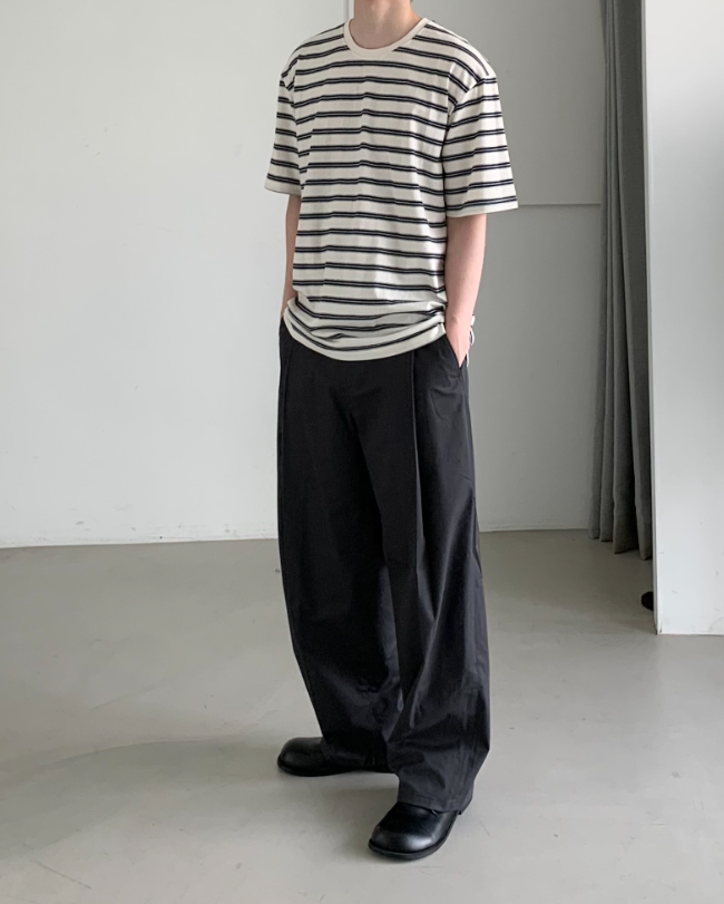 Summer Wide Tuck Banding Pants