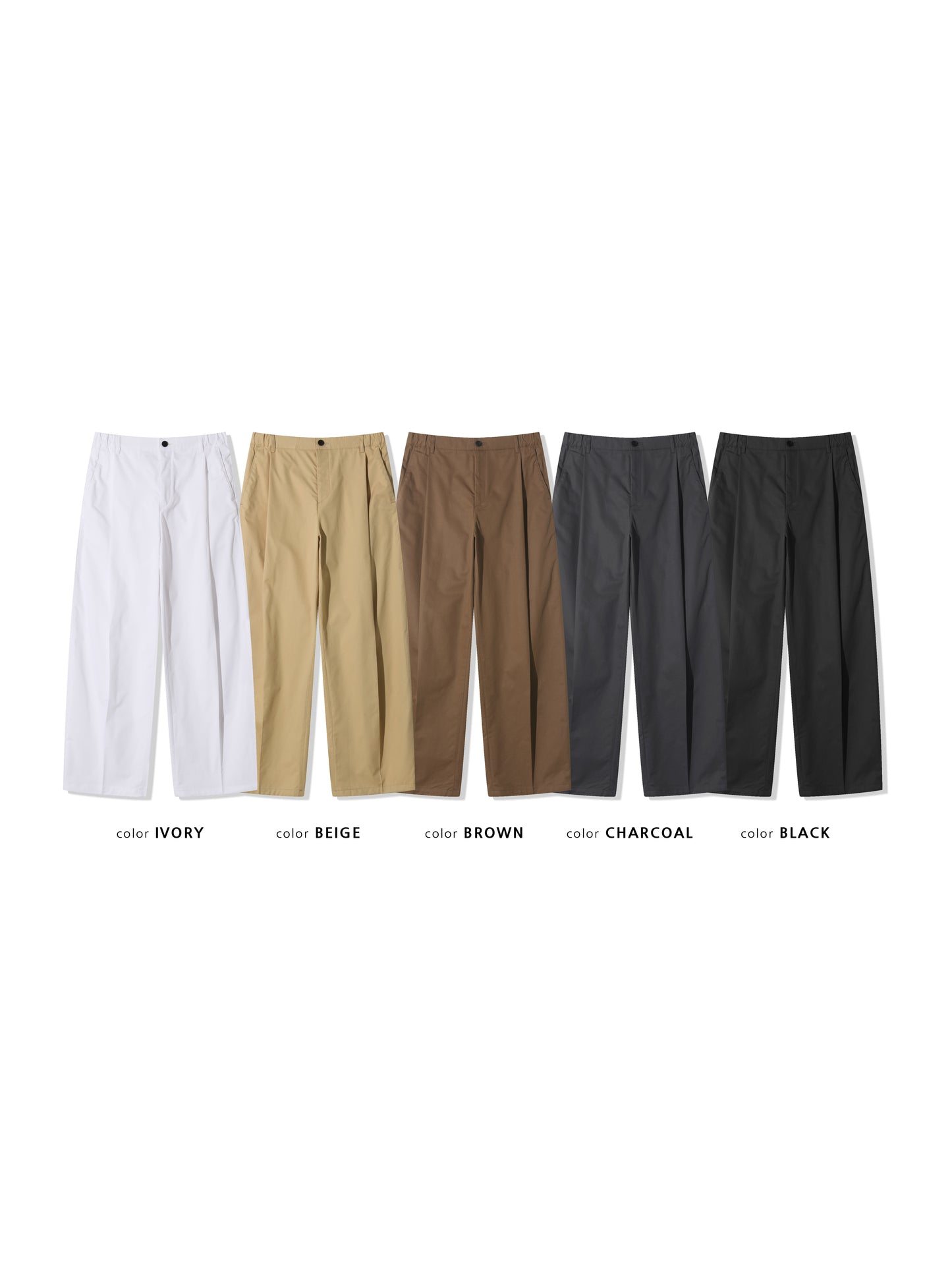 Summer Wide Tuck Banding Pants