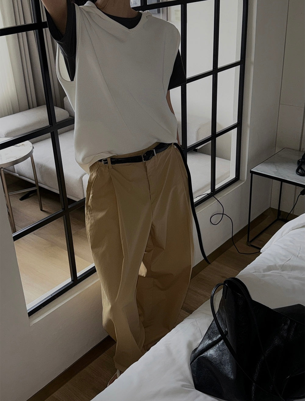 Summer Wide Tuck Banding Pants