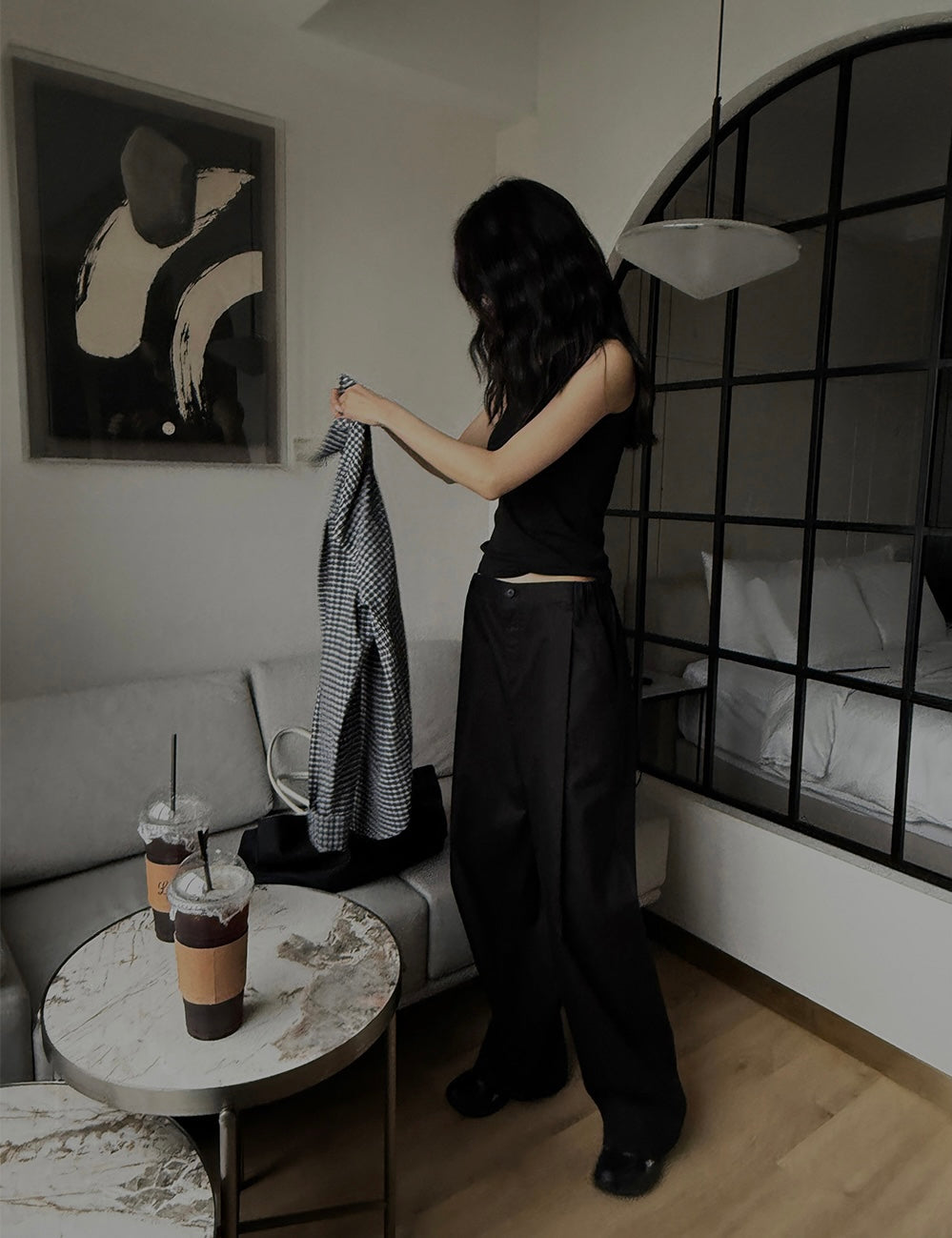 Summer Wide Tuck Banding Pants