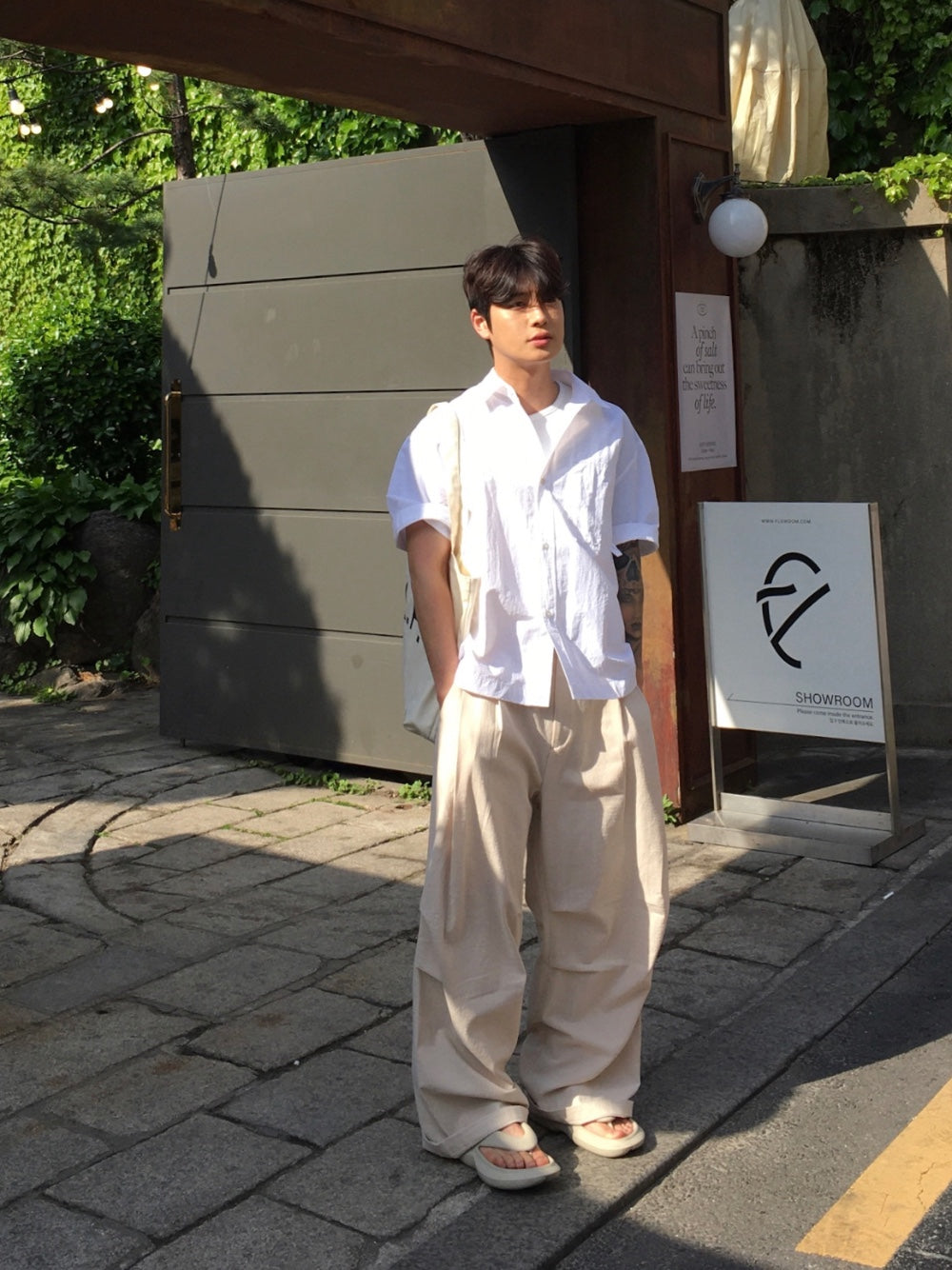 Parra Linen Tuck Pants