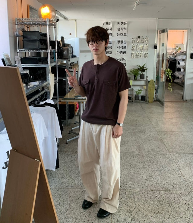 Parra Linen Tuck Pants