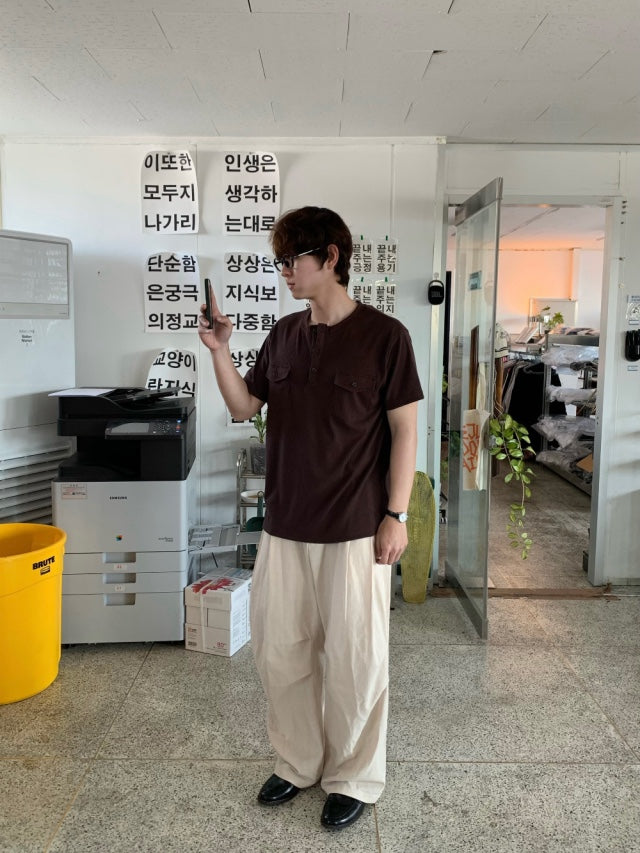 Parra Linen Tuck Pants