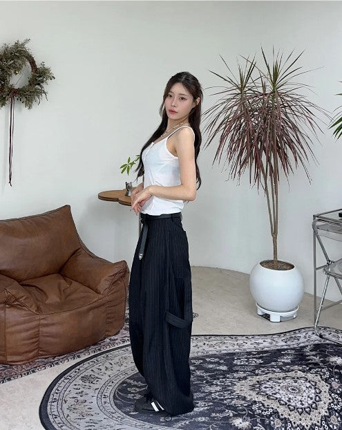 Wide Stripe Trousers