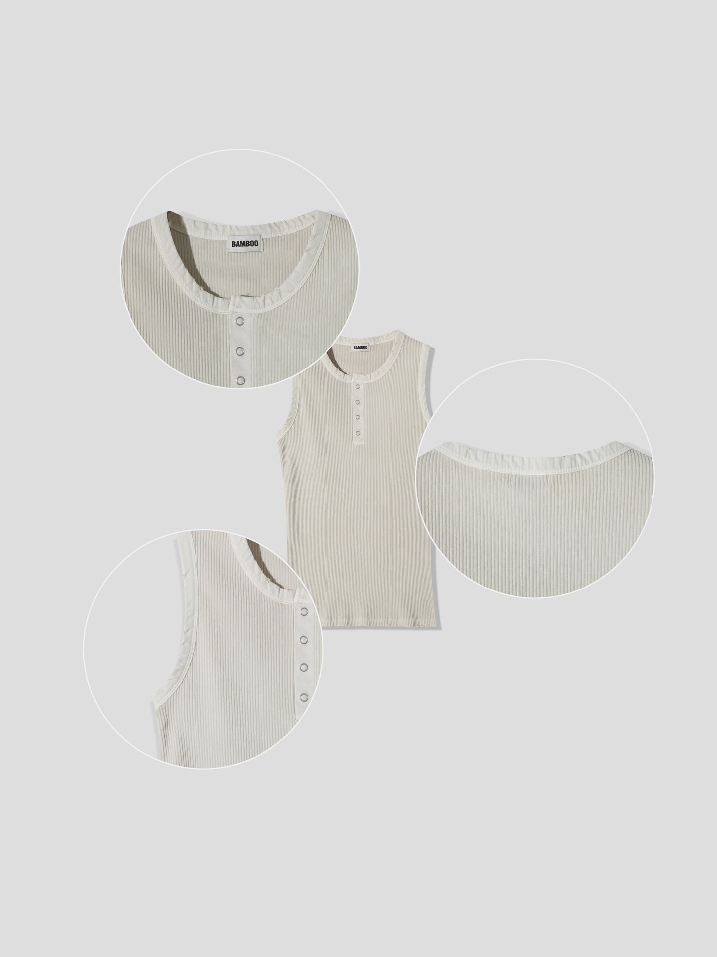 Vintage Henley Rib Tank Top