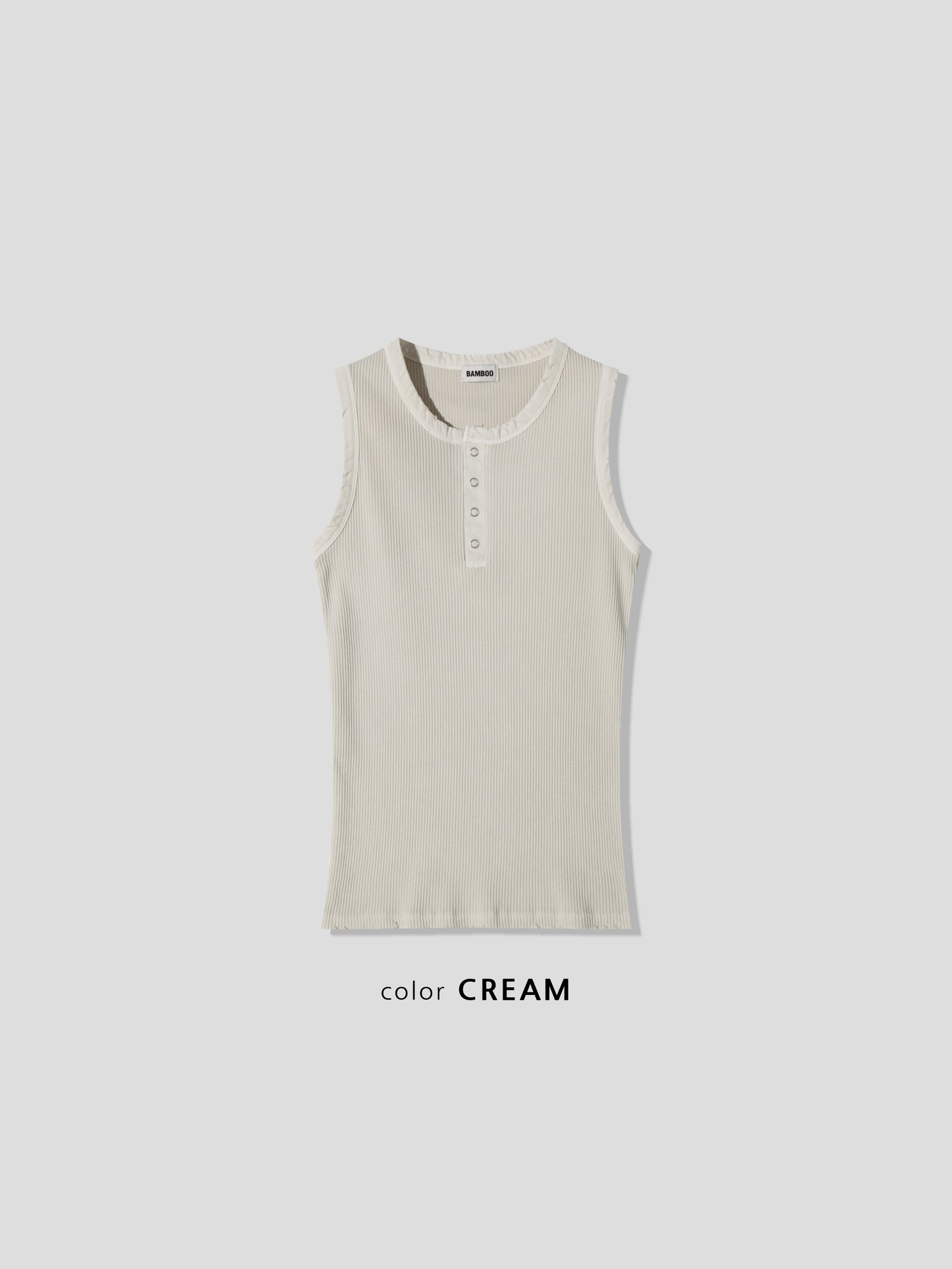 Vintage Henley Rib Tank Top