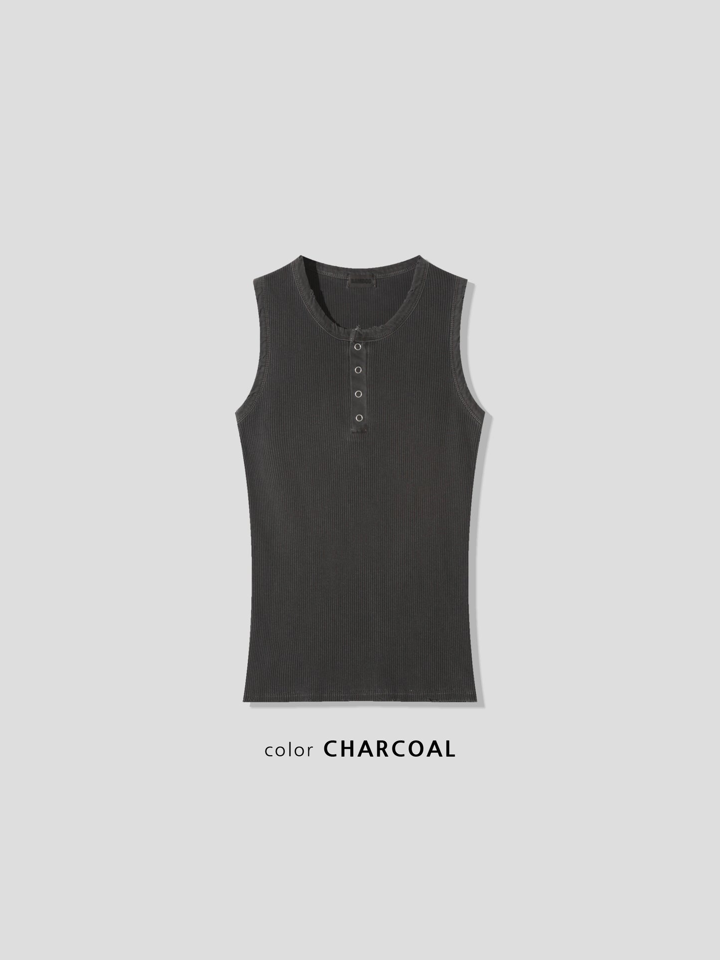 Vintage Henley Rib Tank Top