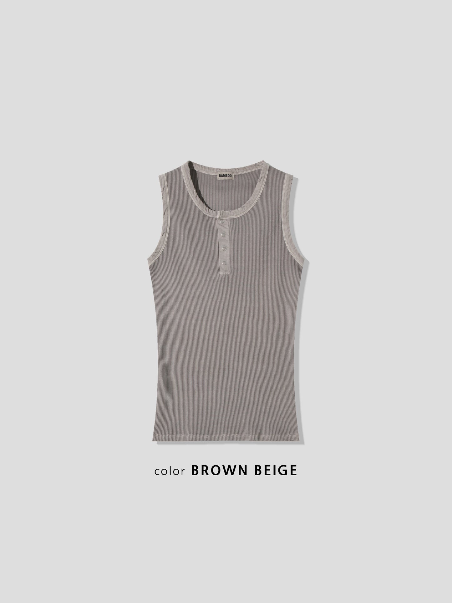Vintage Henley Rib Tank Top